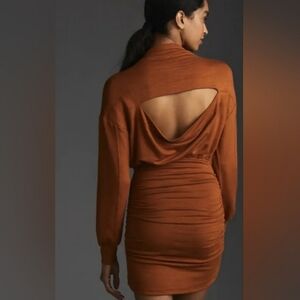 NWT Anthropologie Daily Practice Ruched Mini Dress